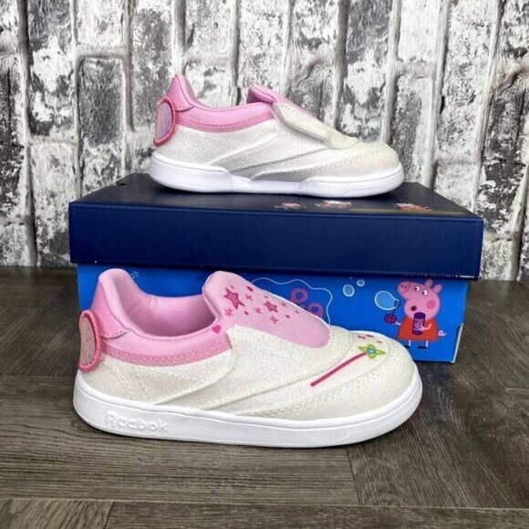 Reebok "Peppa Pig" Club C Slip On IV Infant/Toddler size 4 - Picture 1 of 9